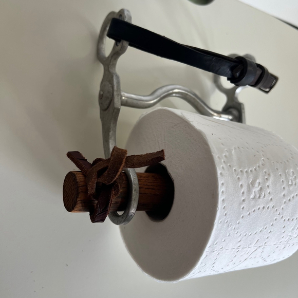 Rare Vintage Silver western Horse Bit Toilet Paper Holder‎ - Picture 4 of 13